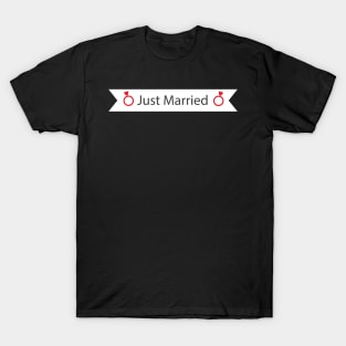 Just Married, Wife And Hubs, Couples T-Shirt